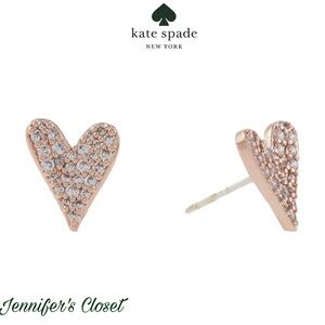 KATE SPADE Pave Sweetheart Stud Earrings